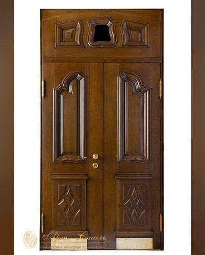 Дверь входная из дерева по индивидуальному дизайну-402x500